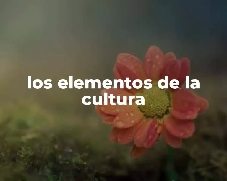 los elementos de la cultura