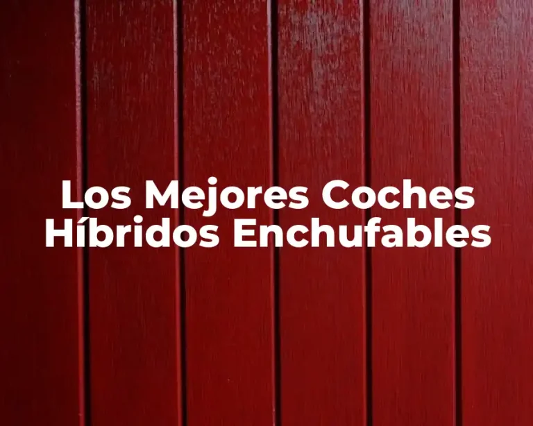 Los Mejores Coches Híbridos Enchufables