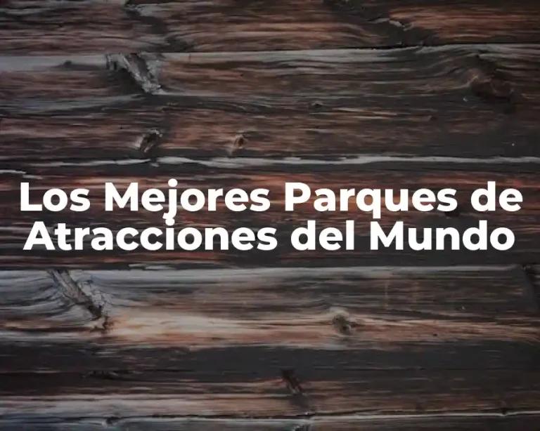 Los Mejores Parques de Atracciones del Mundo