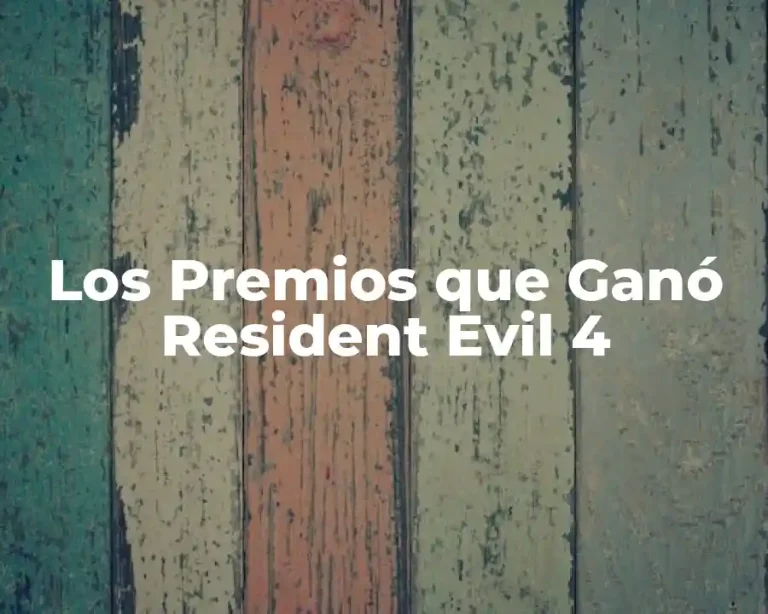 Los Premios que Ganó Resident Evil 4