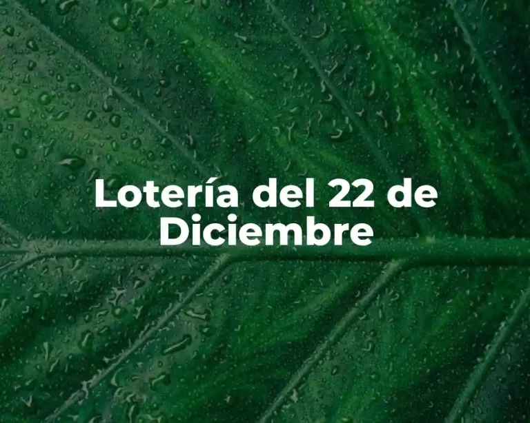 Lotería del 22 de Diciembre