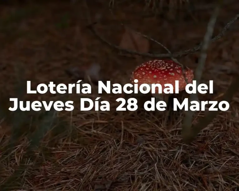 Lotería Nacional del Jueves Día 28 de Marzo