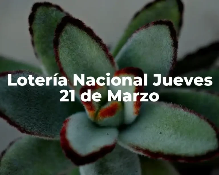 Lotería Nacional Jueves 21 de Marzo
