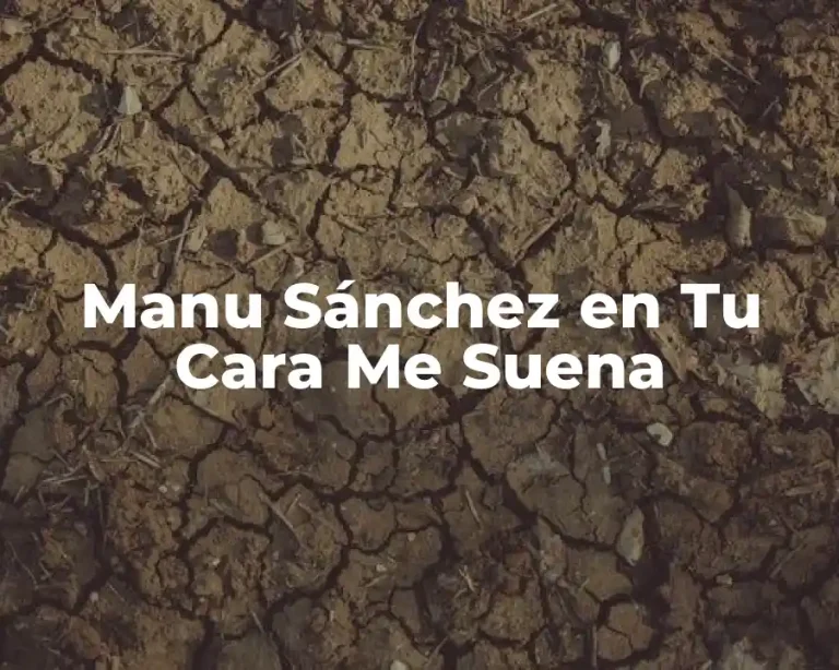 Manu Sánchez en Tu Cara Me Suena