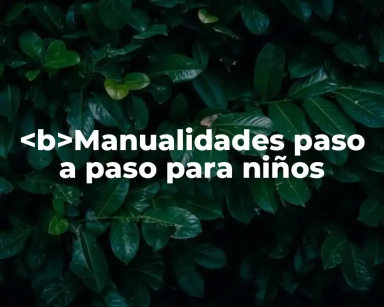 <b>Manualidades paso a paso para niños