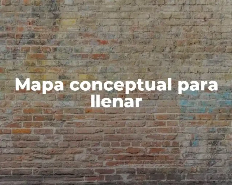 Mapa conceptual para llenar