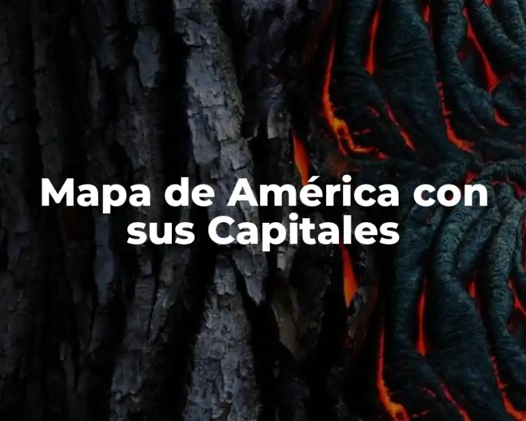 Mapa de América con sus Capitales