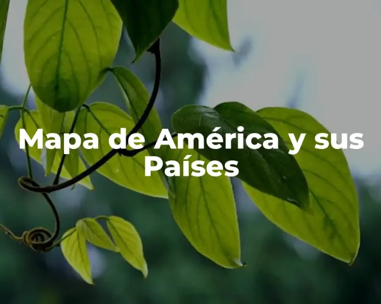 Mapa de América y sus Países