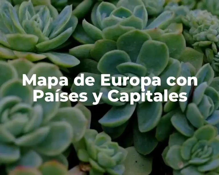 Mapa de Europa con Países y Capitales