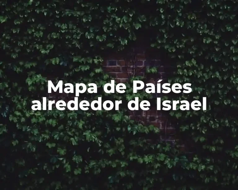 Mapa de Países alrededor de Israel