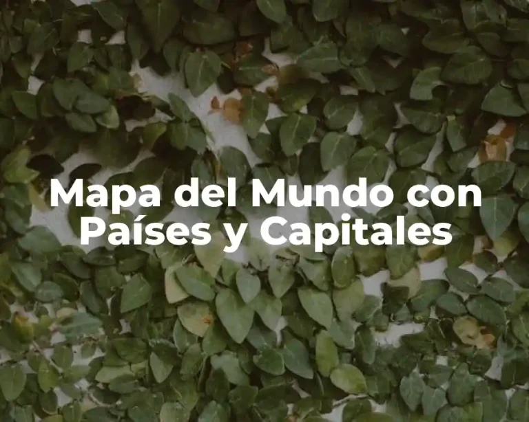 Mapa del Mundo con Países y Capitales