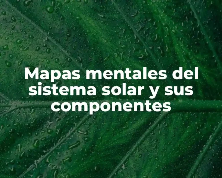 Mapas mentales del sistema solar y sus componentes
