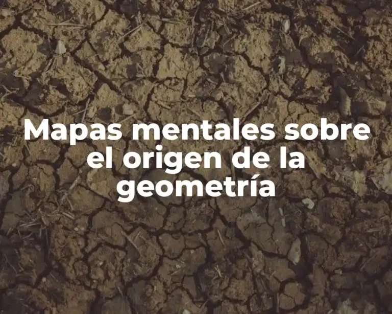 Mapas mentales sobre el origen de la geometría