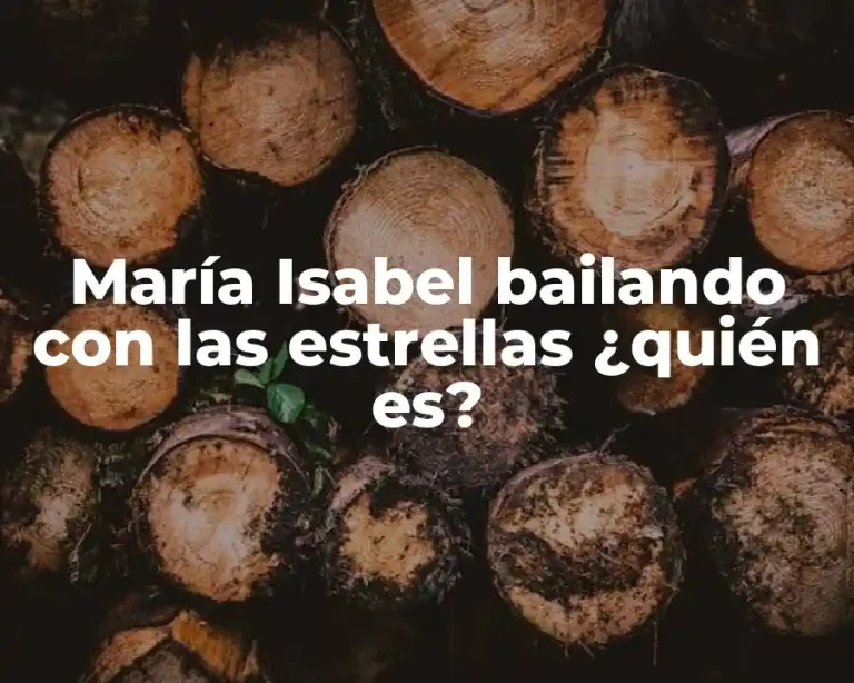 María Isabel bailando con las estrellas ¿quién es?