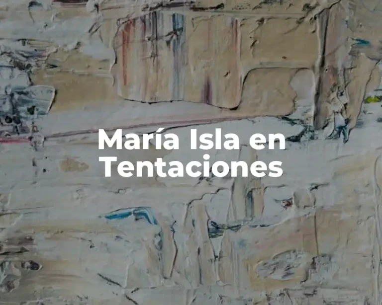 María Isla en Tentaciones