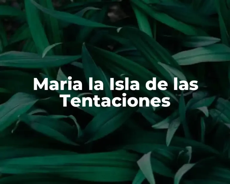 Maria la Isla de las Tentaciones