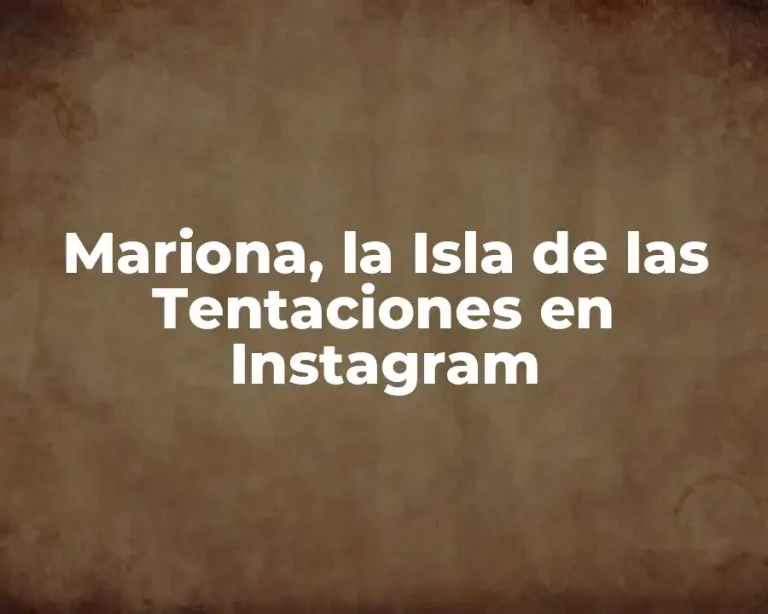 Mariona, la Isla de las Tentaciones en Instagram