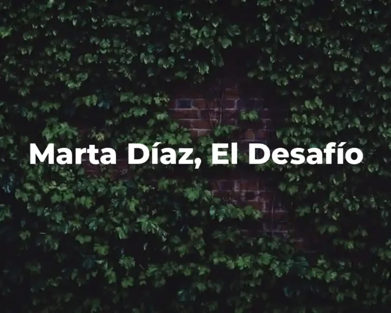 Marta Díaz, El Desafío