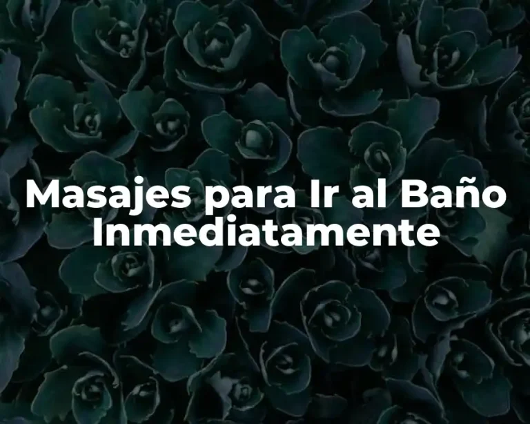 Masajes para Ir al Baño Inmediatamente