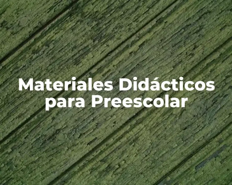 Materiales Didácticos para Preescolar