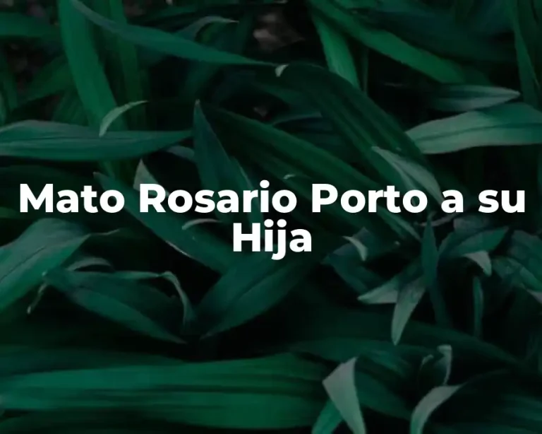 Mato Rosario Porto a su Hija