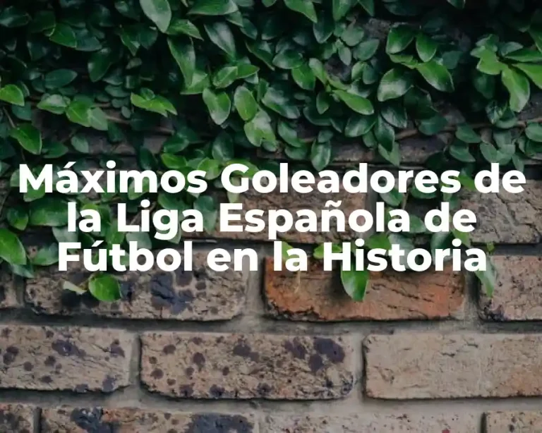 Máximos Goleadores de la Liga Española de Fútbol en la Historia