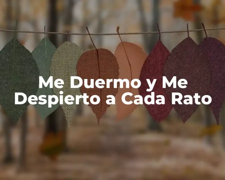 Me Duermo y Me Despierto a Cada Rato
