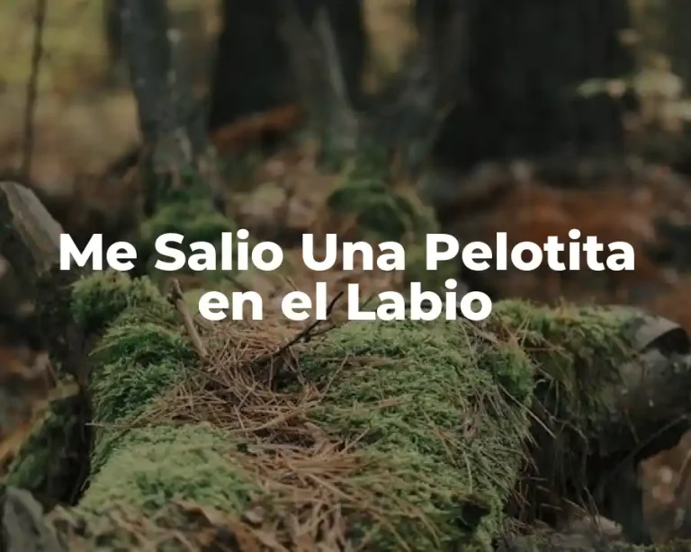 Me Salio Una Pelotita en el Labio