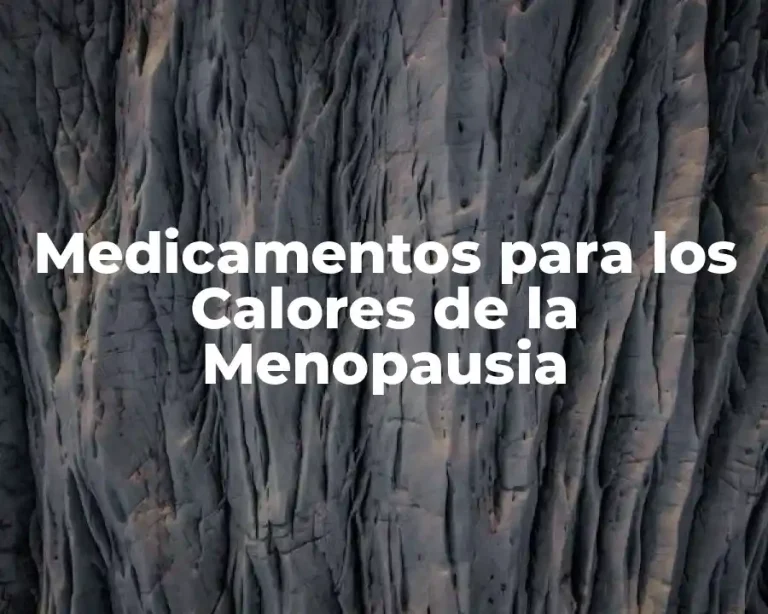 Medicamentos para los Calores de la Menopausia