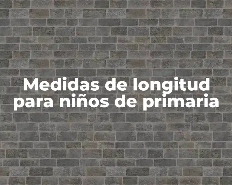 Medidas de longitud para niños de primaria
