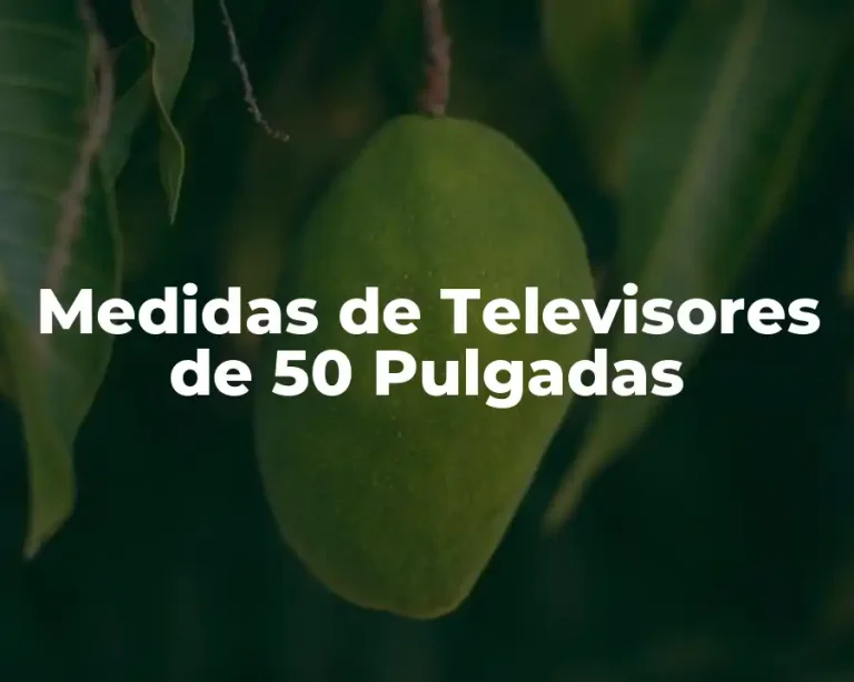 Medidas de Televisores de 50 Pulgadas