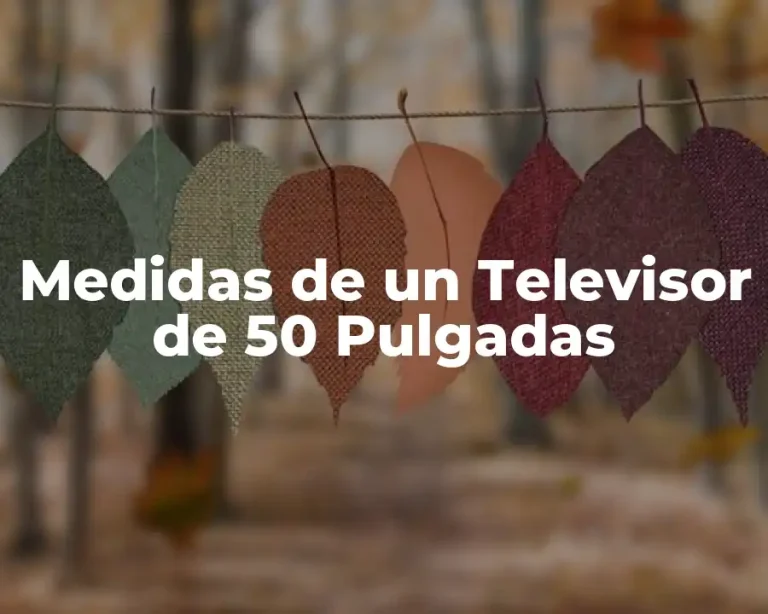 Medidas de un Televisor de 50 Pulgadas