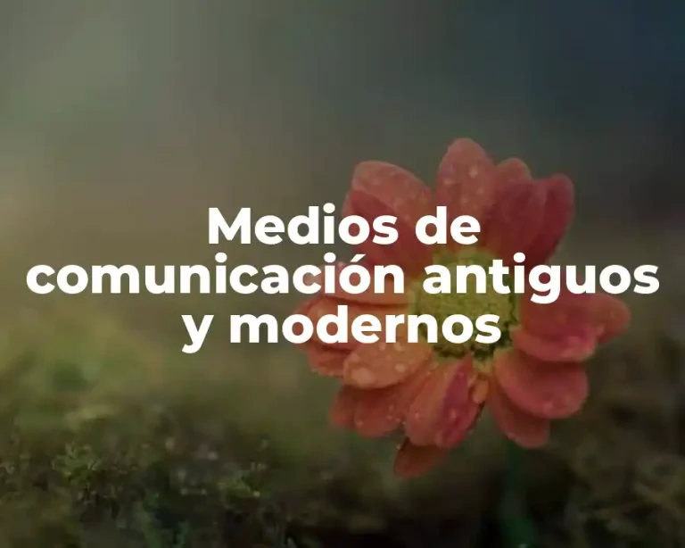 Medios de comunicación antiguos y modernos