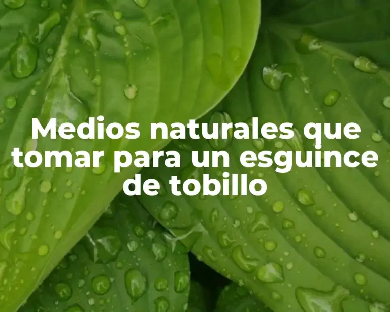 Medios naturales que tomar para un esguince de tobillo