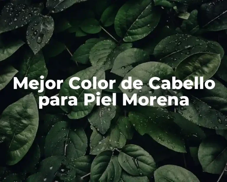 Mejor Color de Cabello para Piel Morena