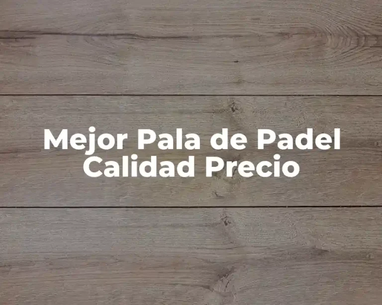 Mejor Pala de Padel Calidad Precio