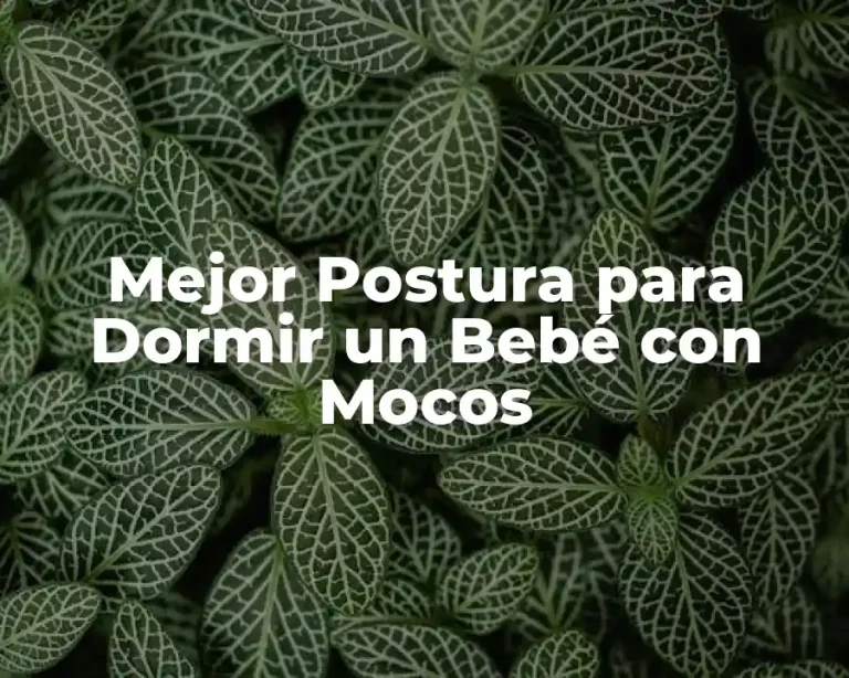 Mejor Postura para Dormir un Bebé con Mocos