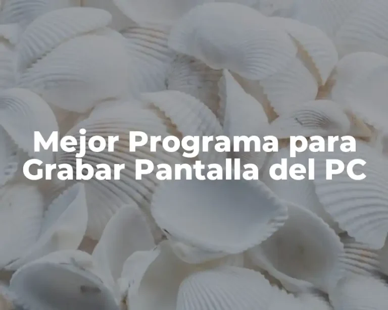 Mejor Programa para Grabar Pantalla del PC