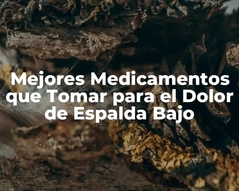 Mejores Medicamentos que Tomar para el Dolor de Espalda Bajo