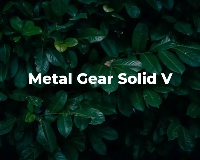 Metal Gear Solid V