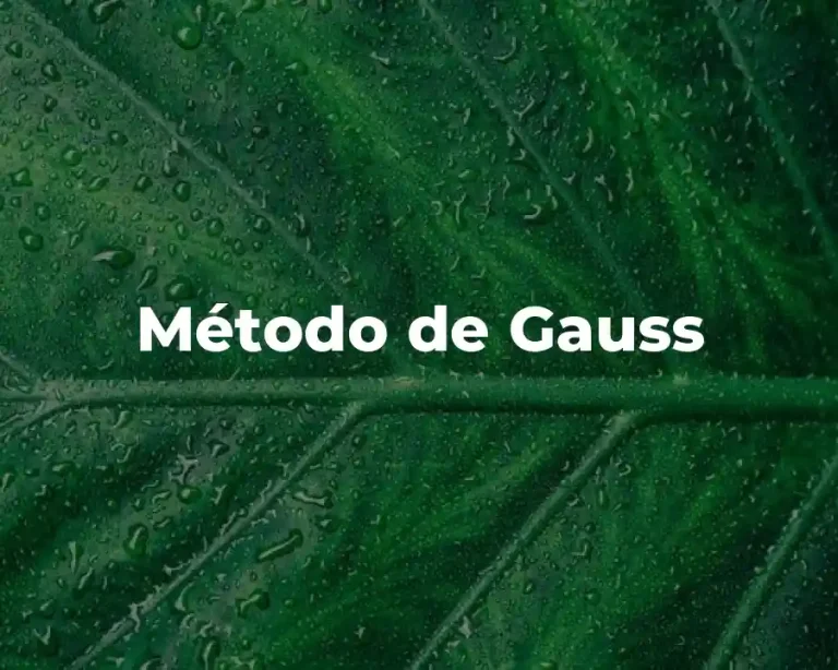 Método de Gauss