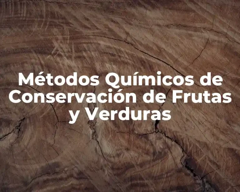 Métodos Químicos de Conservación de Frutas y Verduras