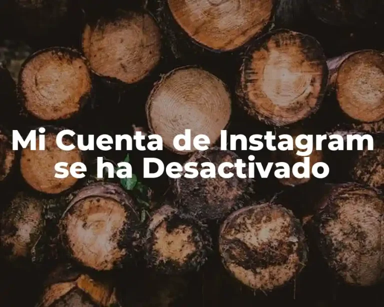 Mi Cuenta de Instagram se ha Desactivado