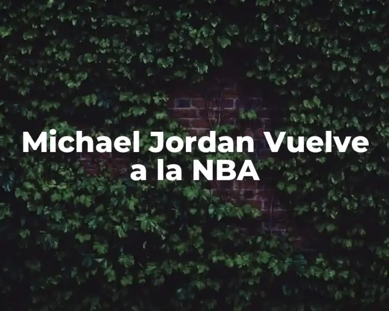 Michael Jordan Vuelve a la NBA