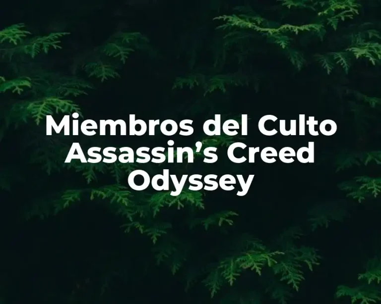 Miembros del Culto Assassin’s Creed Odyssey