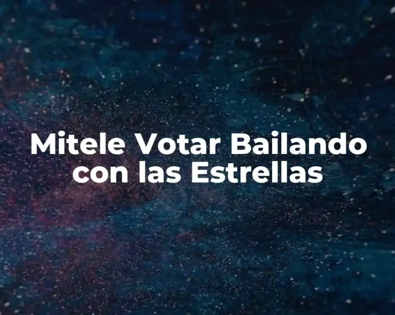 Mitele Votar Bailando con las Estrellas