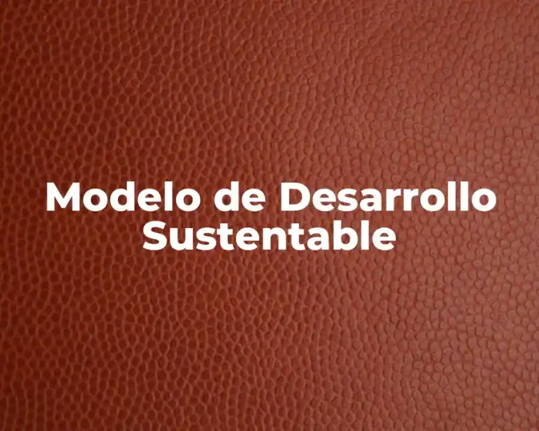 Modelo de Desarrollo Sustentable