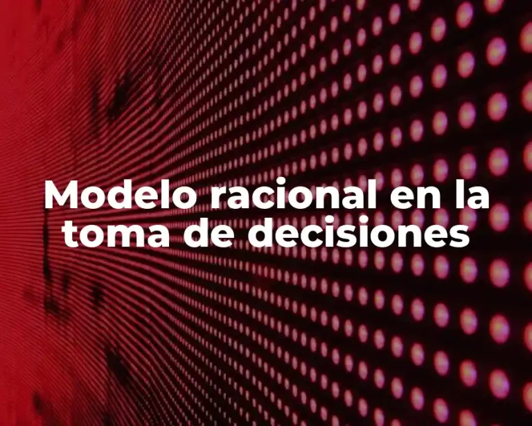 Modelo racional en la toma de decisiones