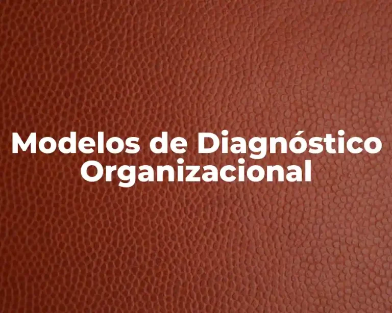 Modelos de Diagnóstico Organizacional