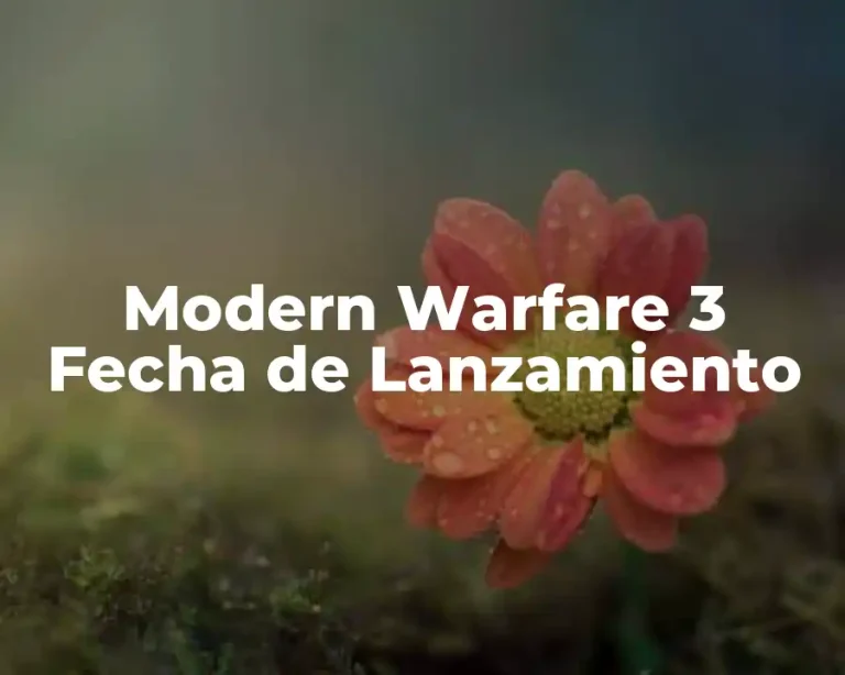 Modern Warfare 3 Fecha de Lanzamiento